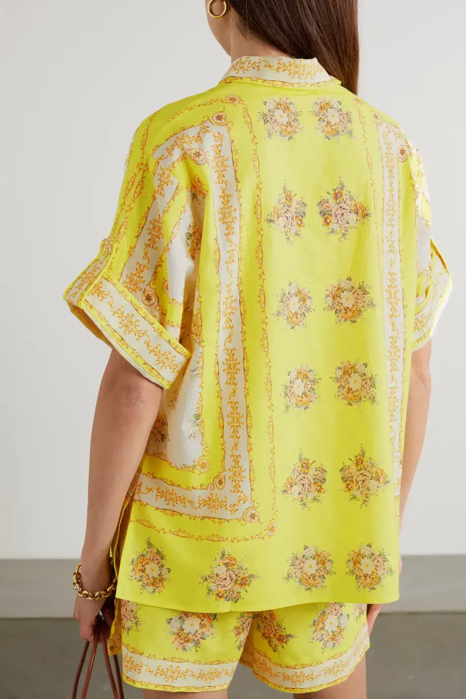Alemais Catalina Short and Shirt Set Yellow Print Size 12 - Image 2