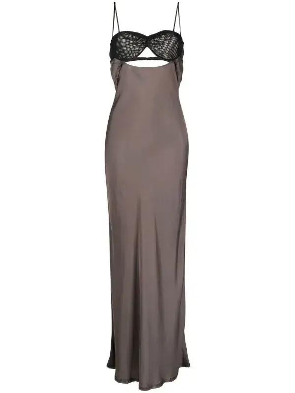 Bec & Bridge Evangeline Strappy Maxi Dress Grey Size 8 - Image 4