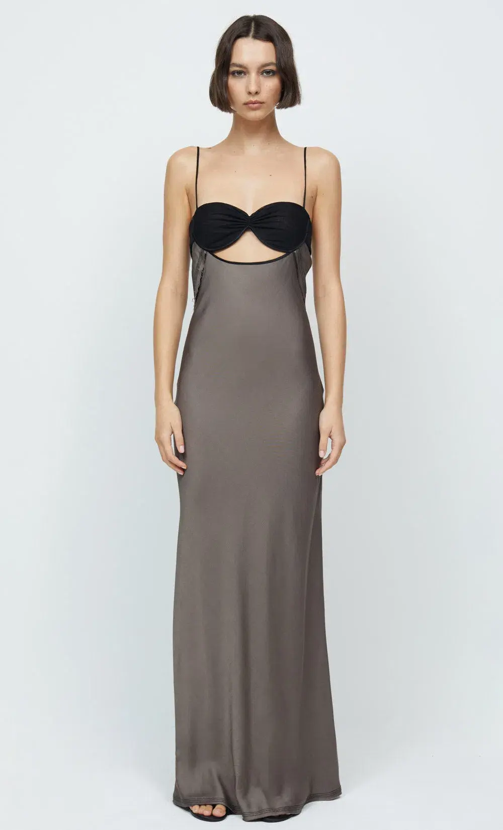 Bec & Bridge Evangeline Strappy Maxi Dress Grey Size 8 - Image 6