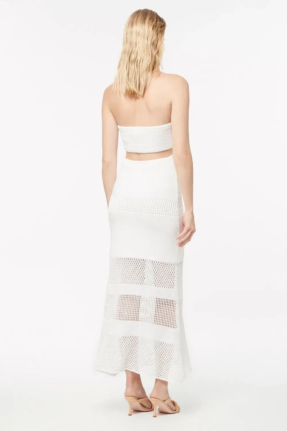 Manning Cartel Highly Strung Knit Halter Dress White Size 14 for rent on The Volte - main image