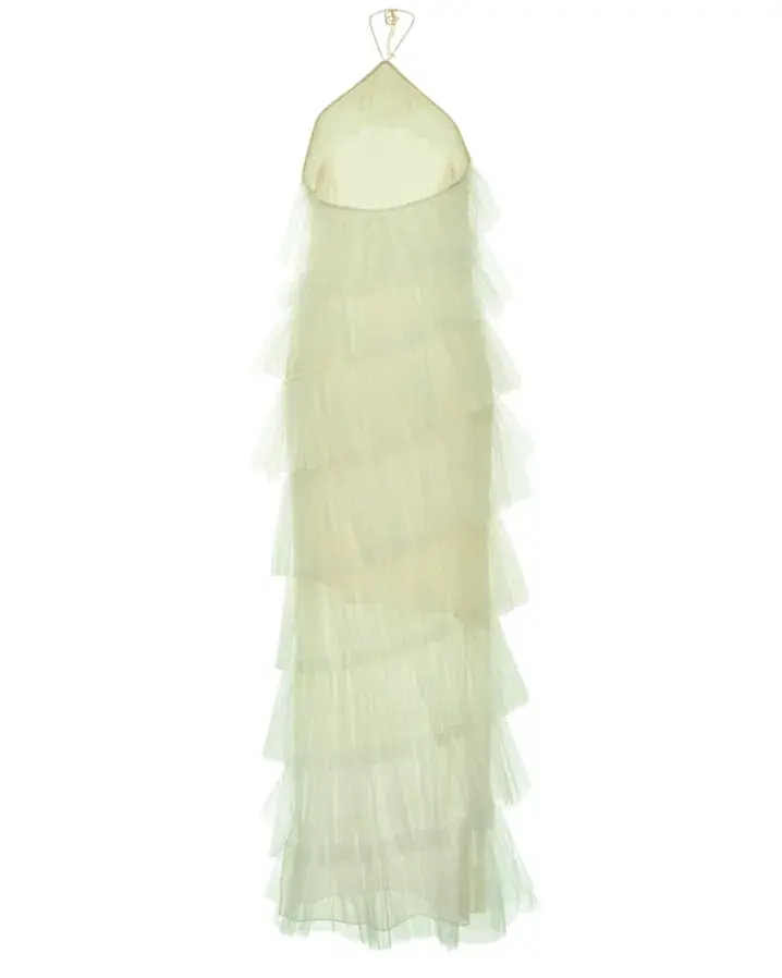 The Bar Henri Gown Pistachio Green Size 8 - Image 5