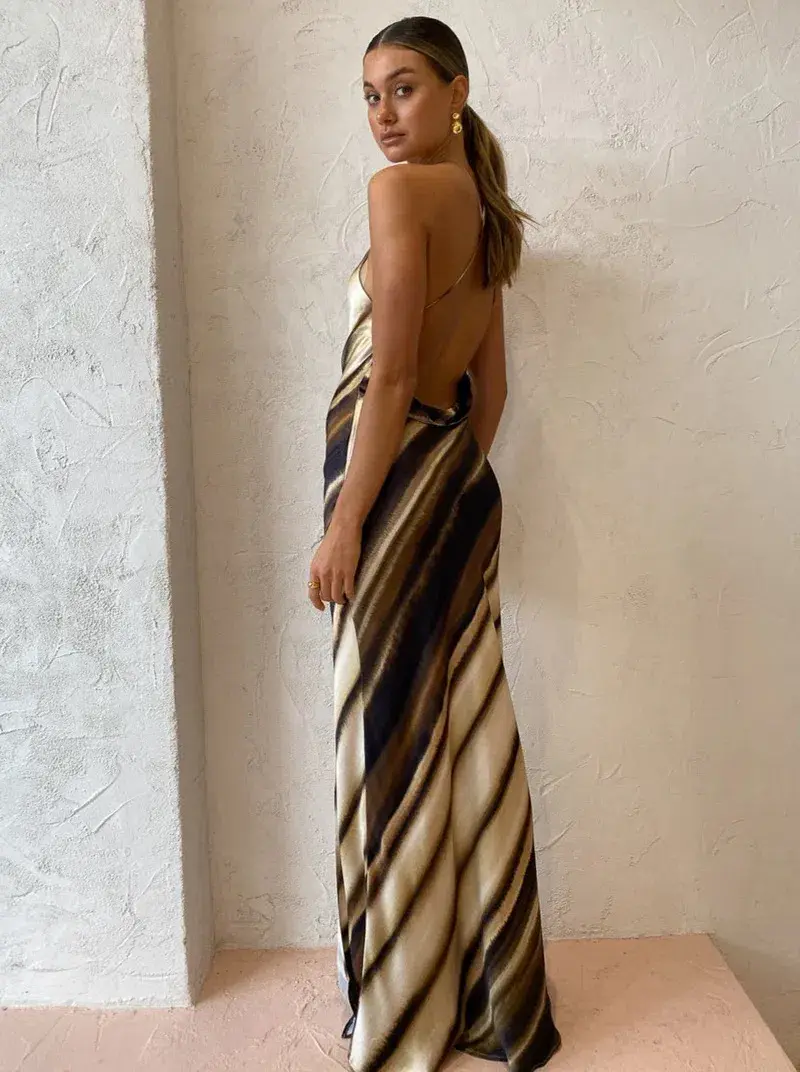 Bec & Bridge Watercolour Gown Print Size 10 - Image 2