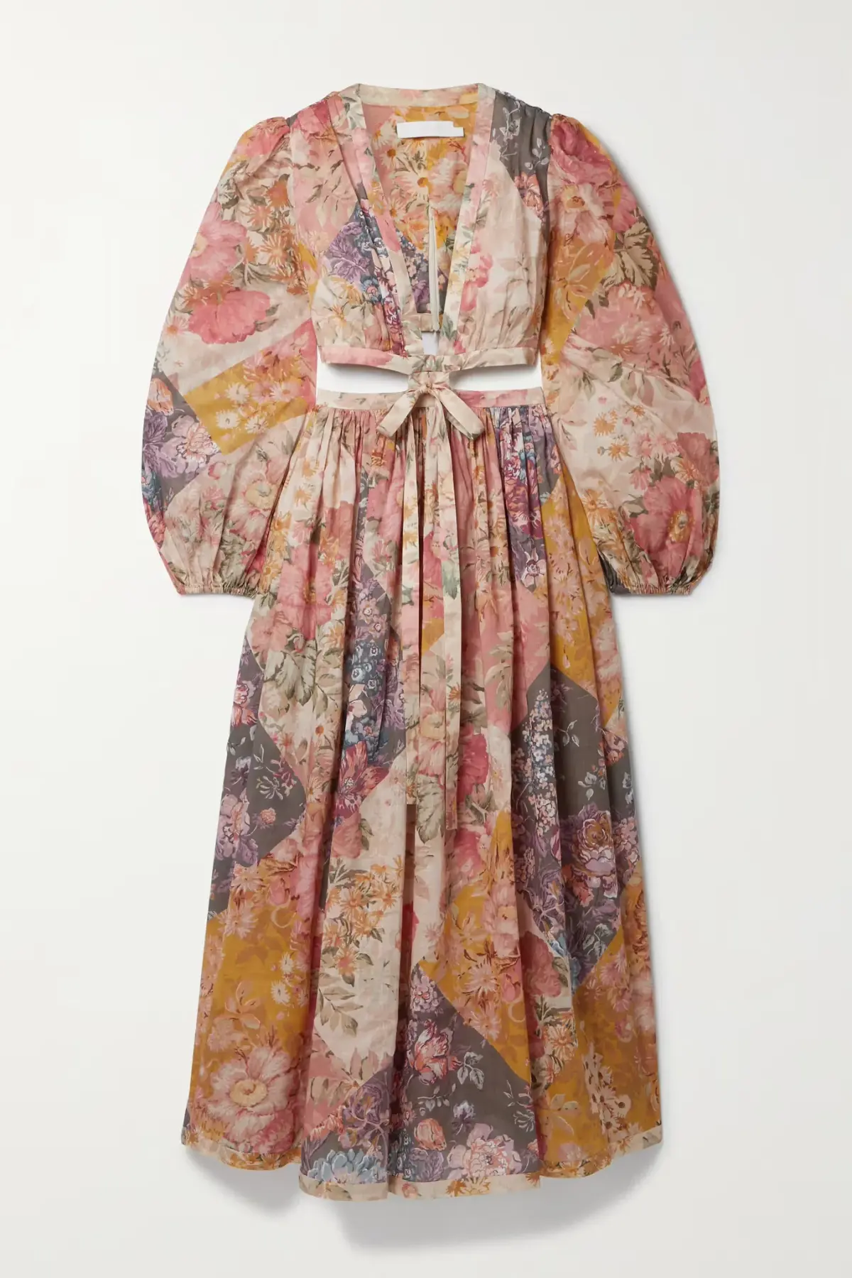 Zimmermann Pattie Patchwork Cutout Dress Floral Size 0 / AU8 - Image 5