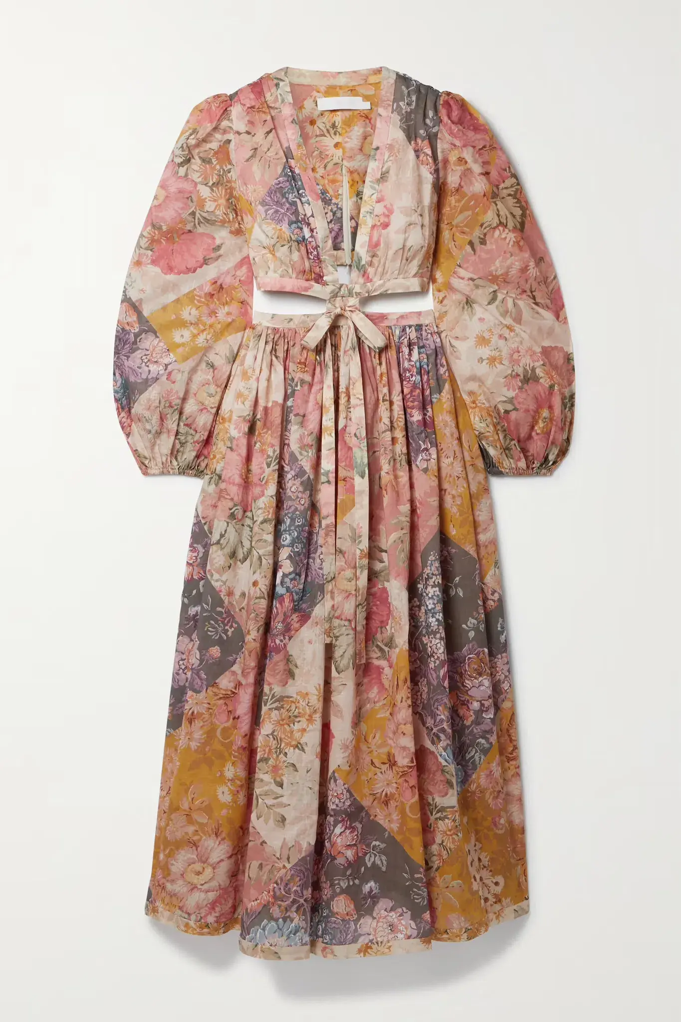 Zimmermann Pattie Patchwork Cutout Dress Floral Size 0 / AU8 - Image 5