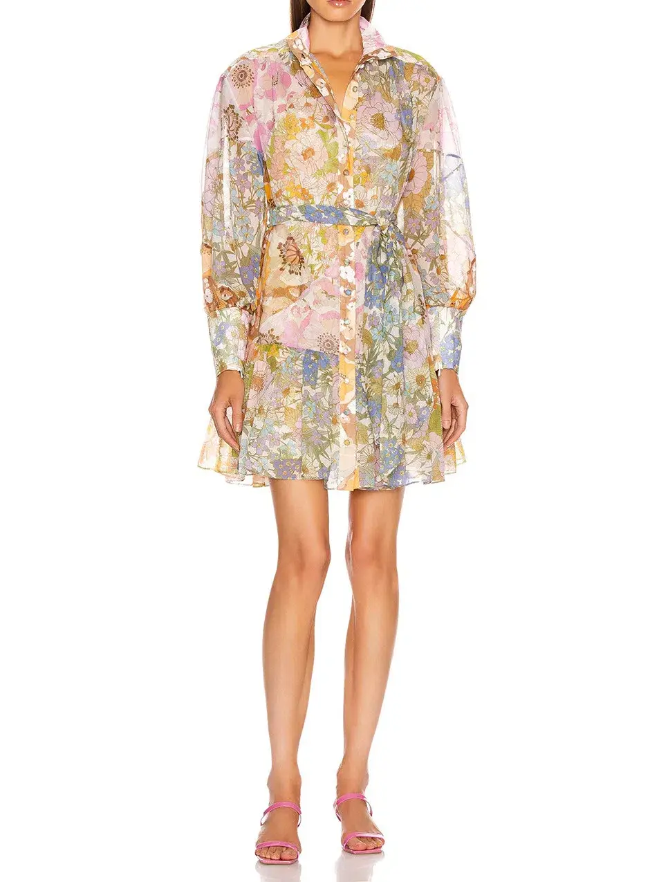 Zimmermann Super Eight Lantern Mini Dress Floral Size 1 / Au 10 - Image 1