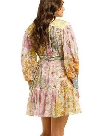 Zimmermann Super Eight Lantern Mini Dress Floral Size 1 / Au 10 - Image 3