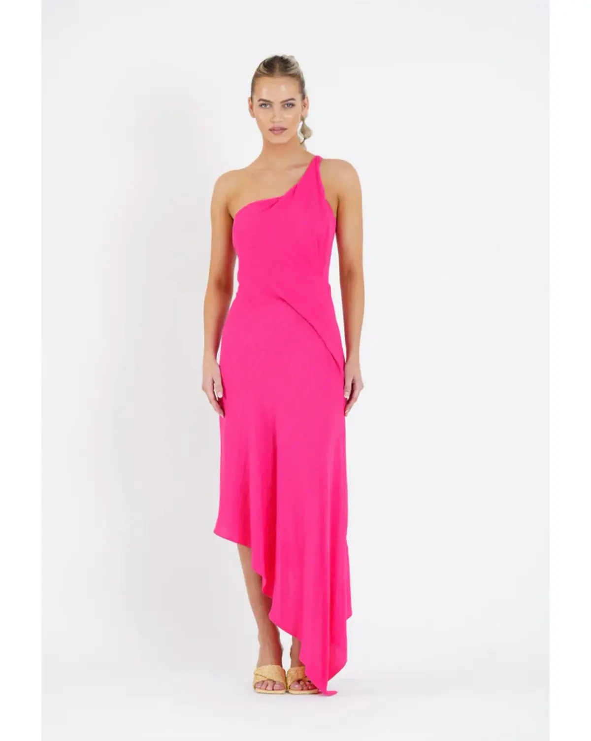 One Fell Swoop Pearl Midi Dress Pink Size AU 12 - Image 2