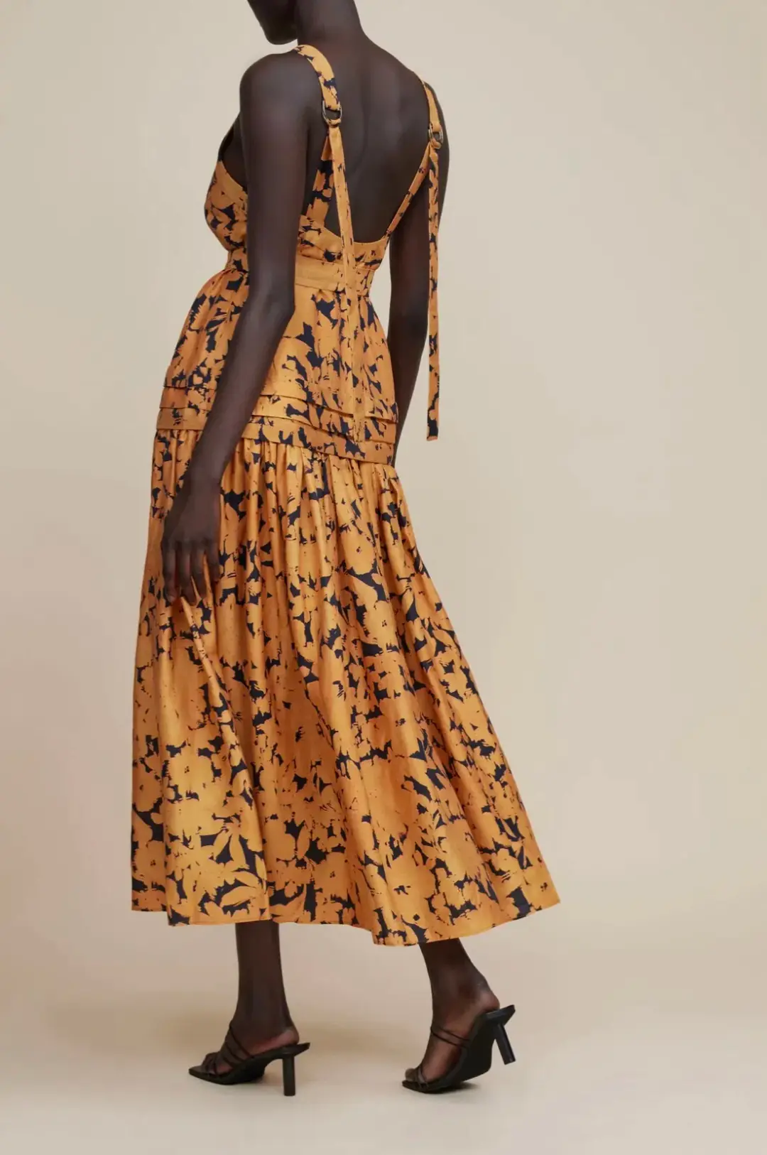 Acler Astoria maxi dress Orange Size 8 for rent on The Volte - main image