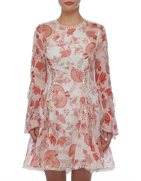 Thurley Chintz Paradise Dress Red Size AU 14 - Image 4