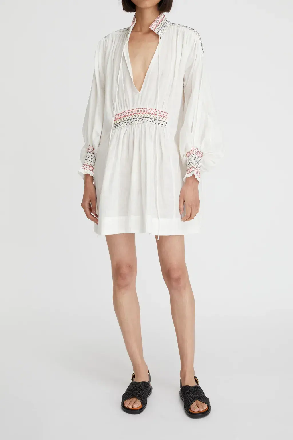 Lee Mathews Blossom Mini Dress White Size AU 8 - Image 1