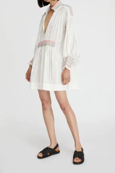 Lee Mathews Blossom Mini Dress White Size AU 8 - Image 2