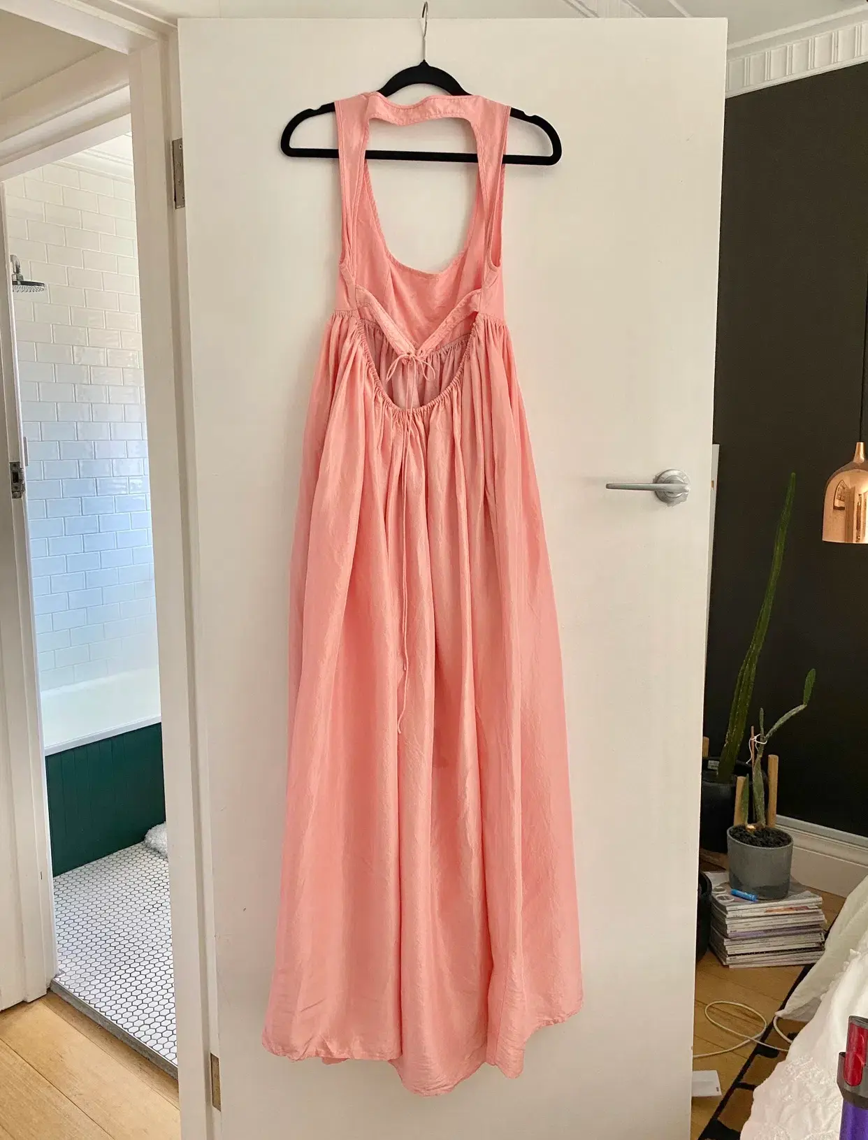 Oroton Strappy Sun Maxi Dress Pink Size AU 8 - Image 8