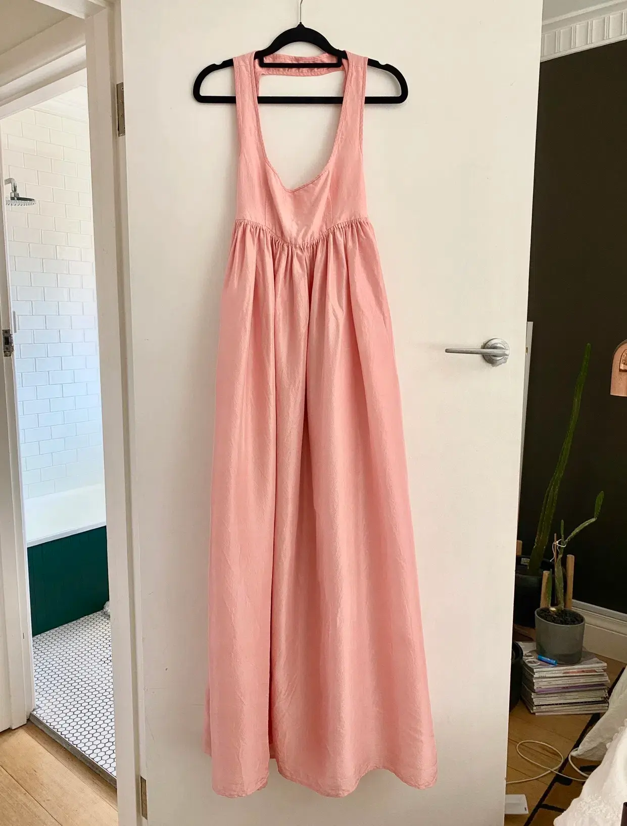 Oroton Strappy Sun Maxi Dress Pink Size AU 8 - Image 6