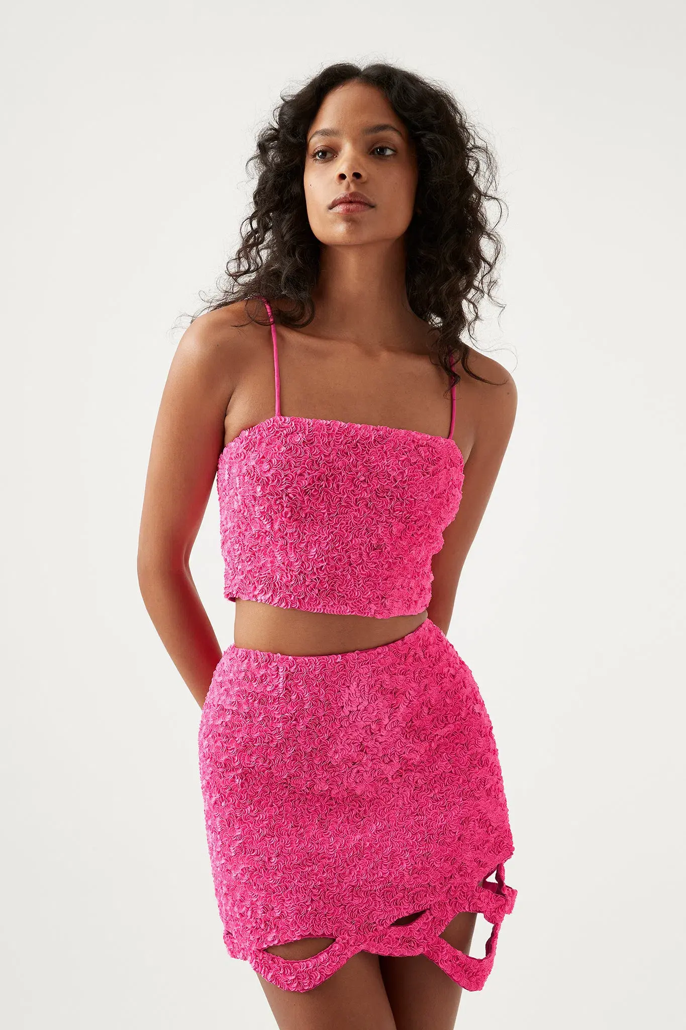 Aje Catara Skirt and Evelyn Top Rouge Pink Size AU 6 - Image 1
