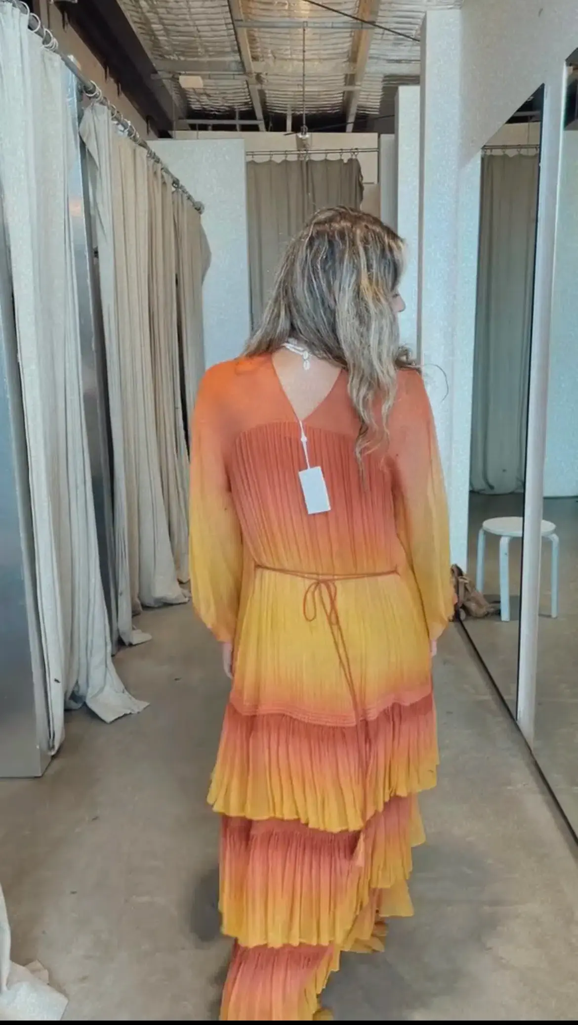 Zimmermann Postcard Tiered Gown Ombre Sunshine Size 1 / AU 10 - Image 2