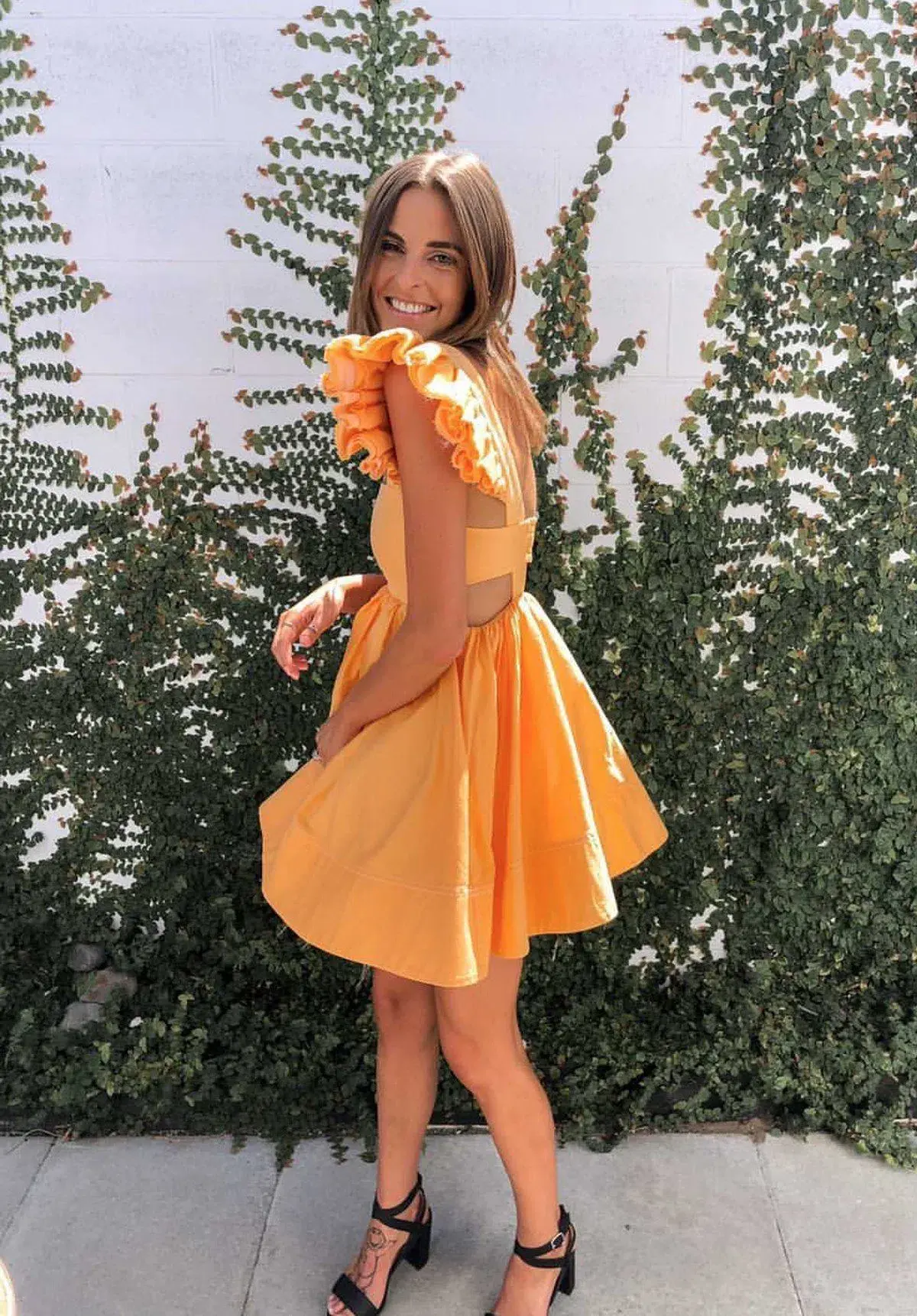 Aje Midsummer Mini Dress Orange Size 8 - Image 4