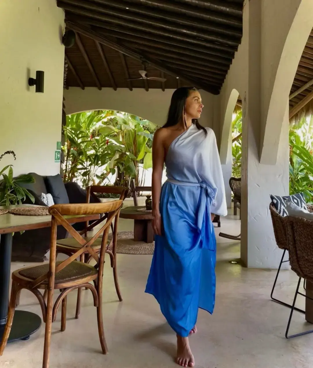 BAOBAB Cabana Dress Blue Multi Size M for rent on The Volte - main image