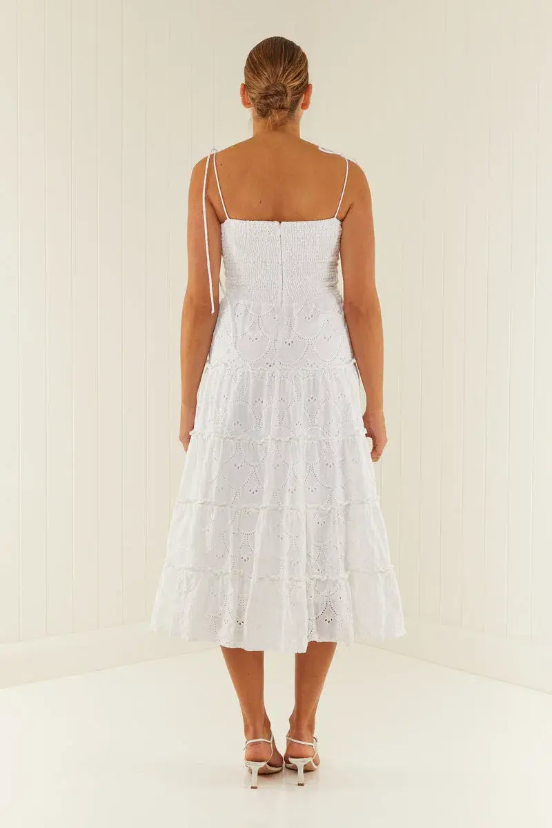 Palm Noosa James Dress in White Size 6 for rent on The Volte - main image