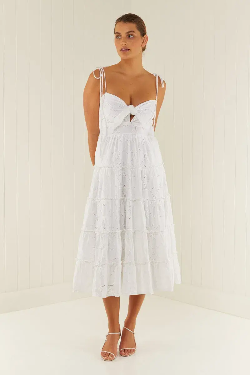 Palm Noosa James Dress in White Size 6 for rent on The Volte - main image