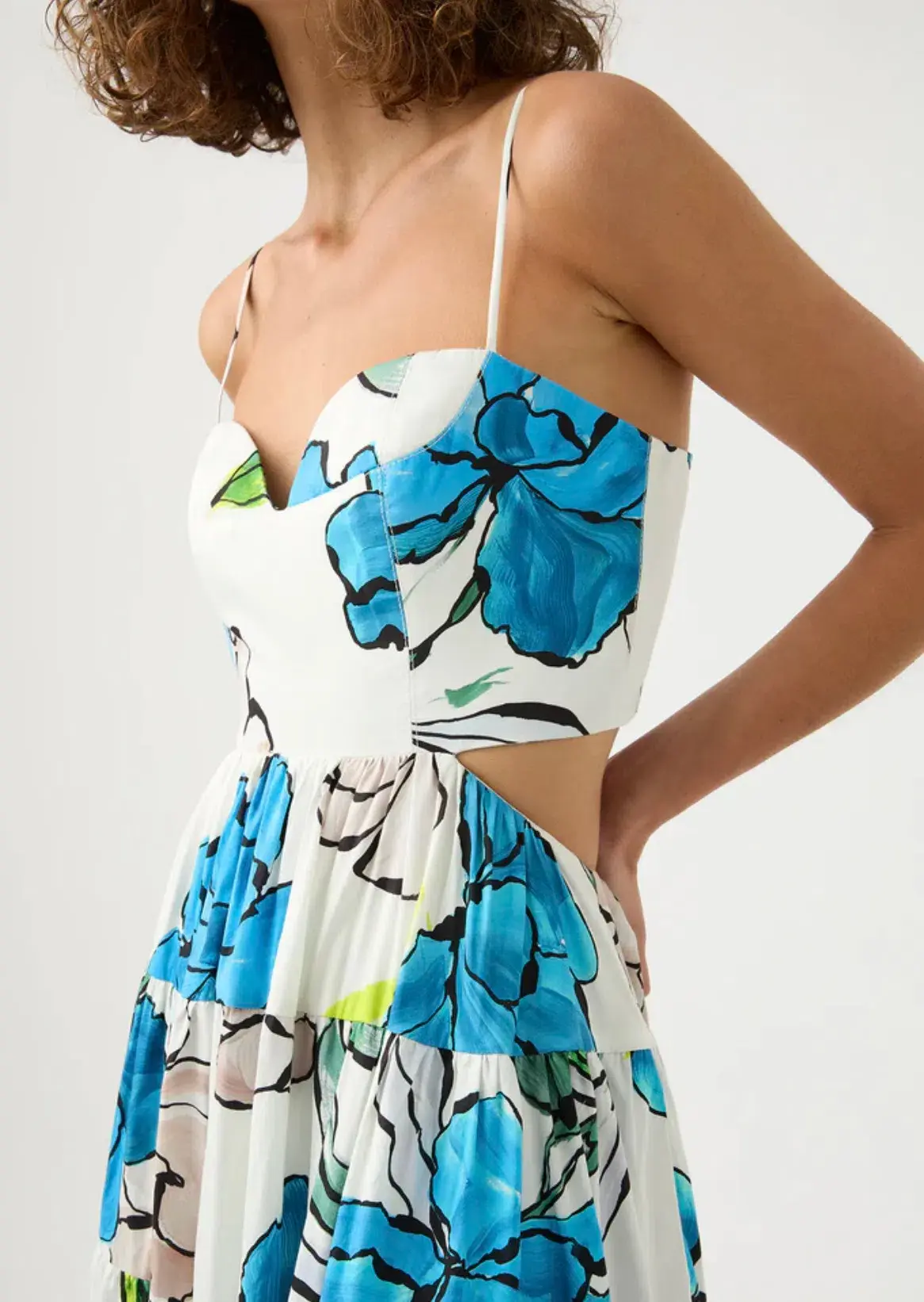 Aje Botanical Tiered Maxi Dress Floral Size 10 - Image 3