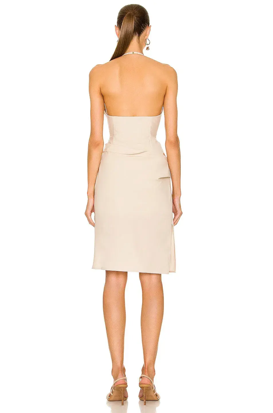 Jacquemus La Robe Hielo Dress Off-White Beige Size 10 - Image 3