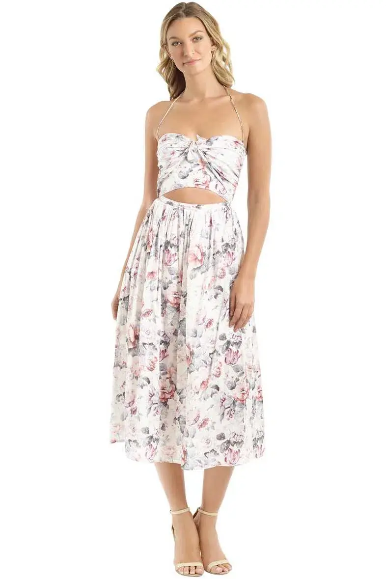 Zimmermann Jasper Tie Midi Dress Floral Size 2 / AU 12 - Image 1