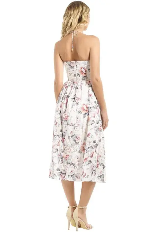 Zimmermann Jasper Tie Midi Dress Floral Size 2 / AU 12 - Image 3