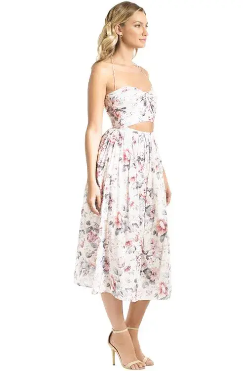 Zimmermann Jasper Tie Midi Dress Floral Size 2 / AU 12 - Image 2