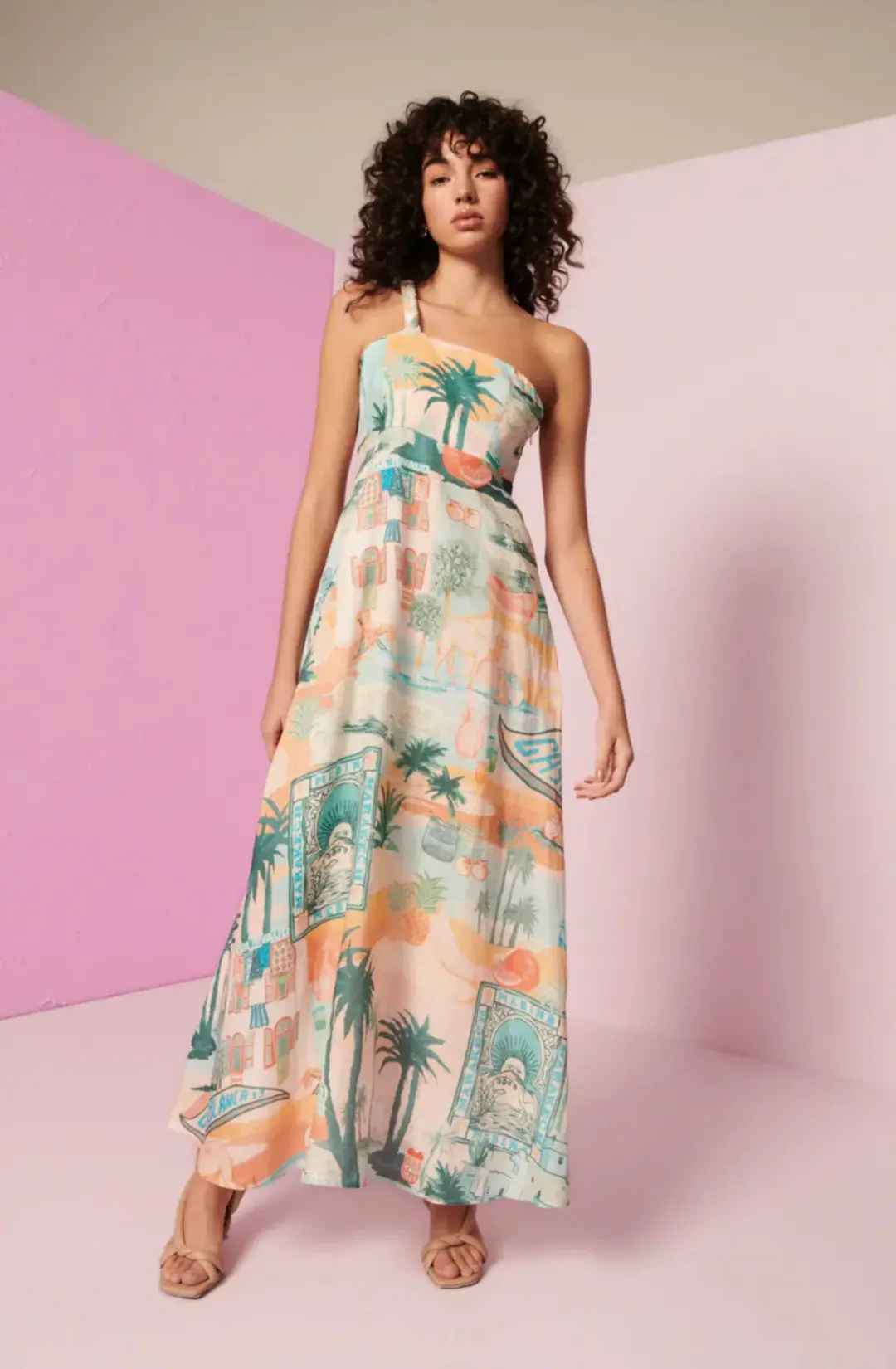 Kate Ford Palo Verde Braid Shoulder Dress Sierra Size 2/AU 10 for rent on The Volte - main image