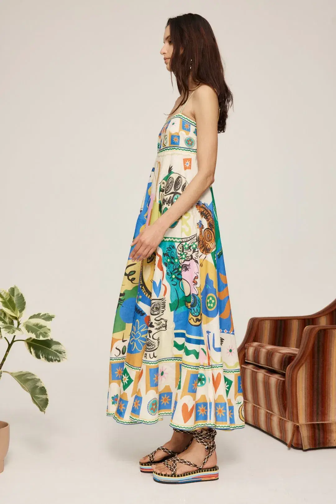 Alemais Soleil Sundress Print Size 8 - Image 2