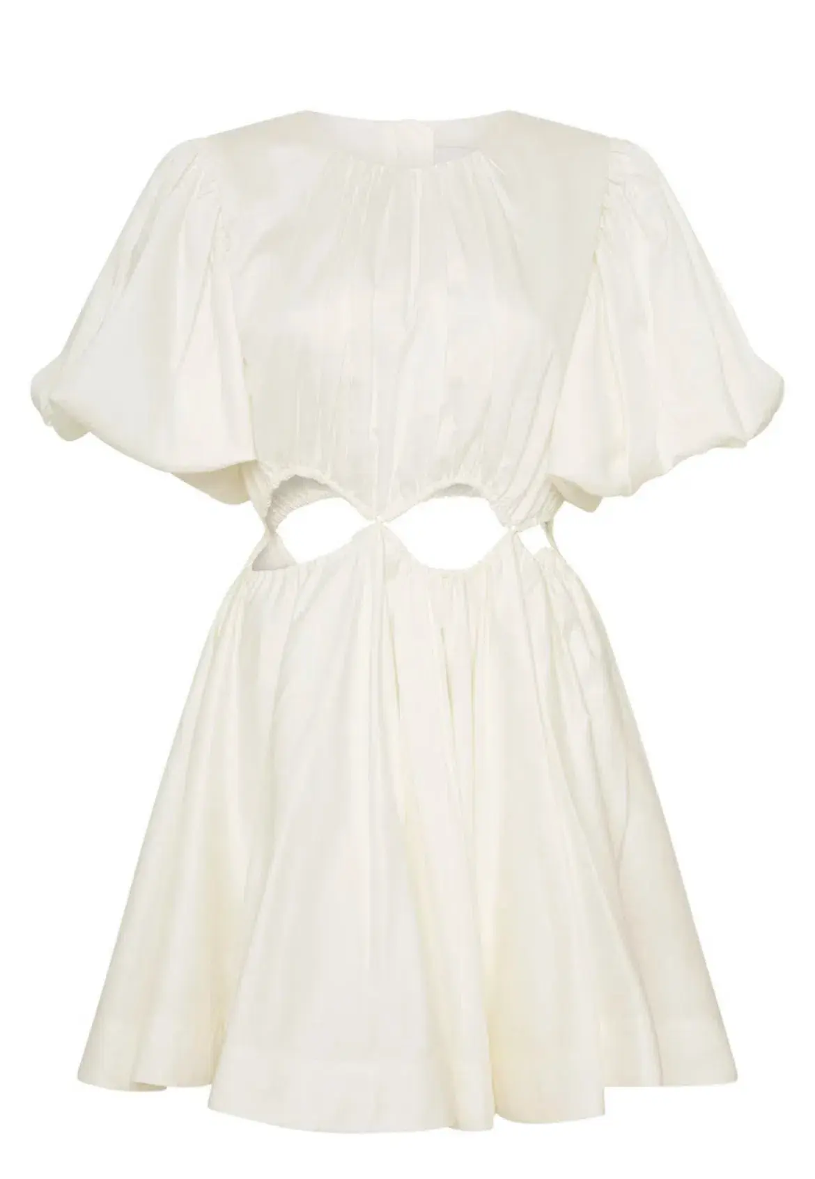 AJE Henriette Cut Out Mini Dress White Size 8 - Image 3
