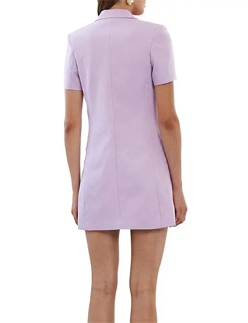 By Johnny Eden Structured Blazer Mini Dress Lilac Size 10 - Image 2