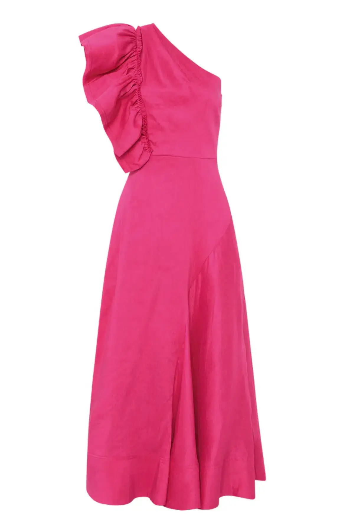 Aje Bonjour Asymmetric Midi Dress Pink Size L / AU  12 - Image 6