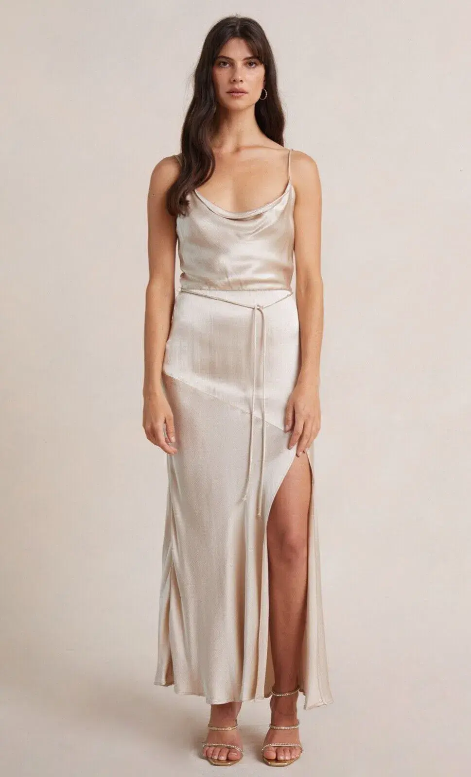 Bec & Bridge Moon Dance Midi Dress Sand Size 8 / S - Image 1