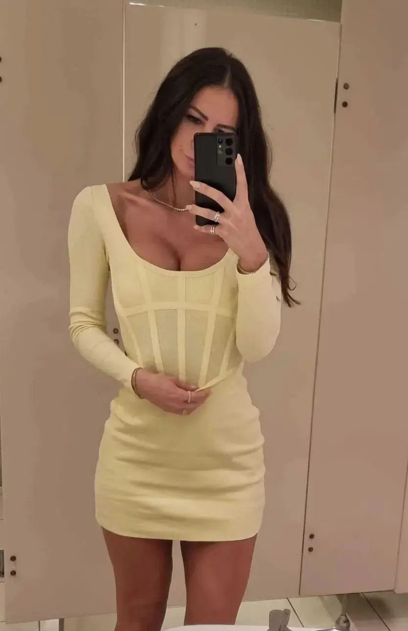 Dion Lee Rib Corset Mini Dress in Lemon Yellow Size 8 / S - Image 1