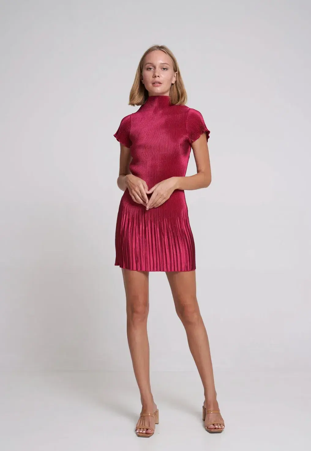 L'idée Aperitif Mini Dress in Ruby Red Size 12 / L - Image 2