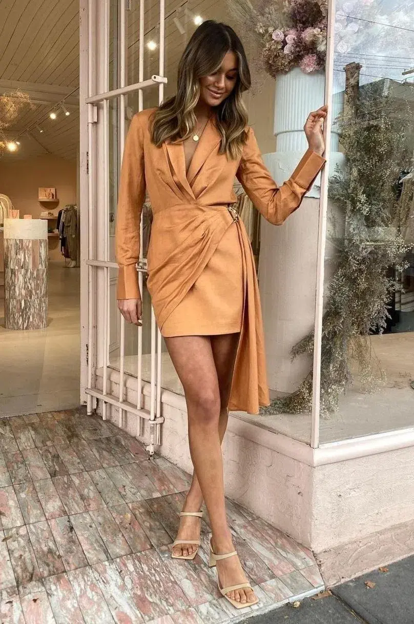 Significant Other Cecile Dress In Caramel Size 8 - Image 1