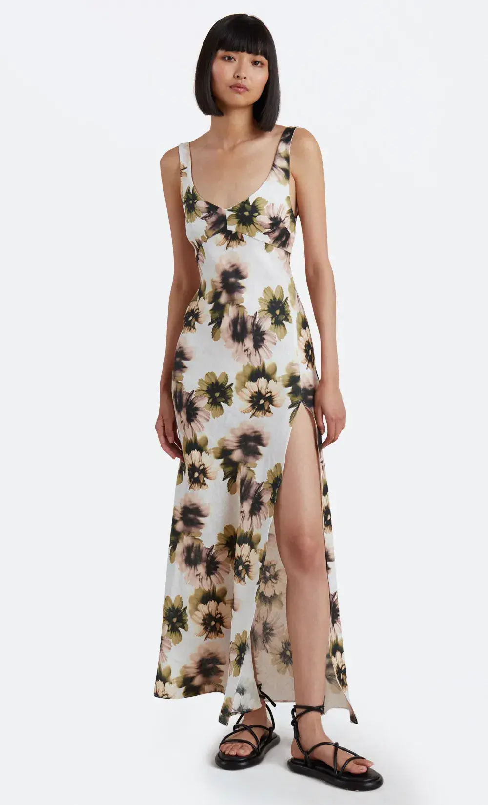 Bec and  Bridge Bloom Linen Maxi Dress Floral Size 6 - Image 1