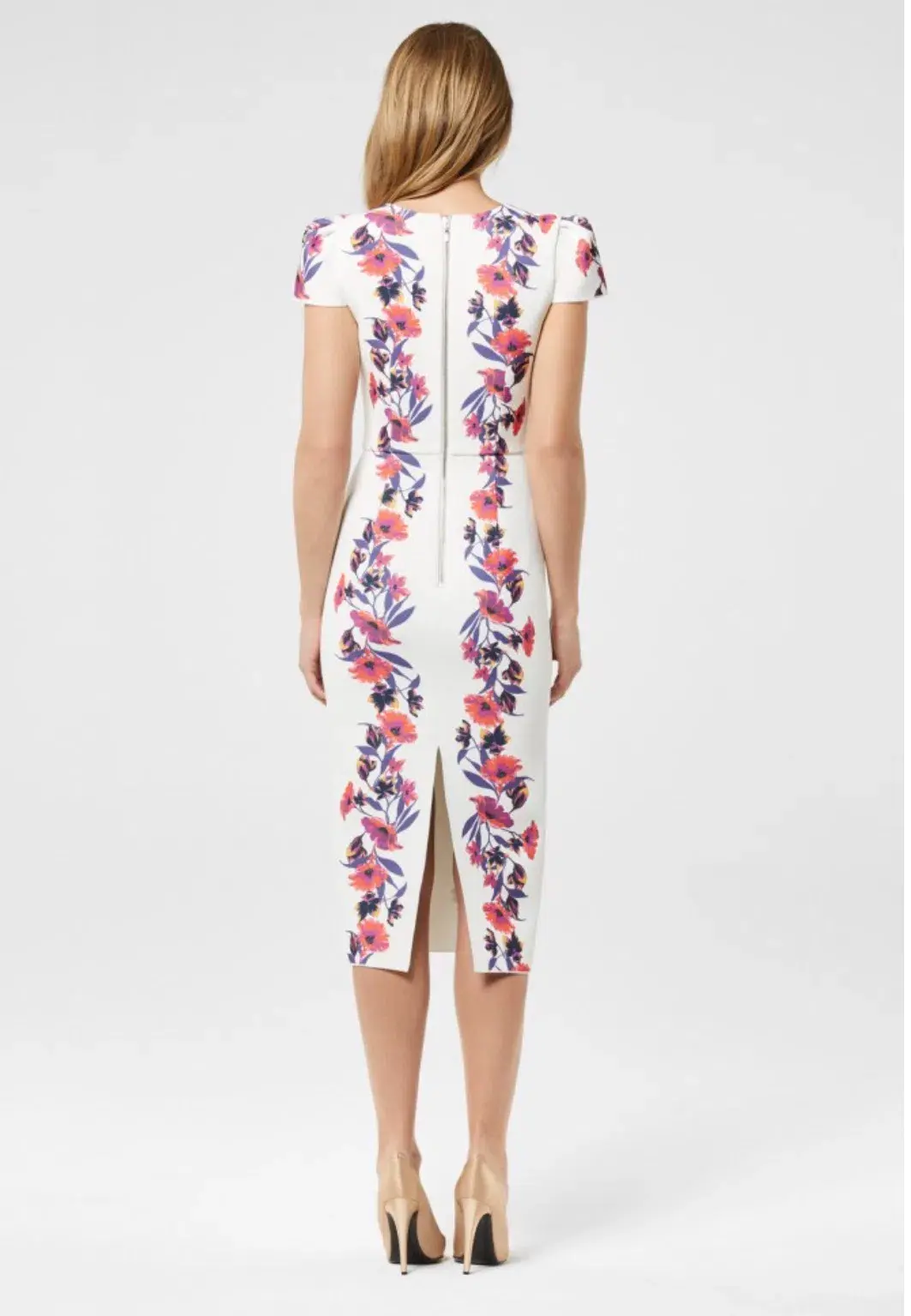 Yeojin Bae Double Crepe Floral Vine Therese Midi Dress White Size 8  - Image 2