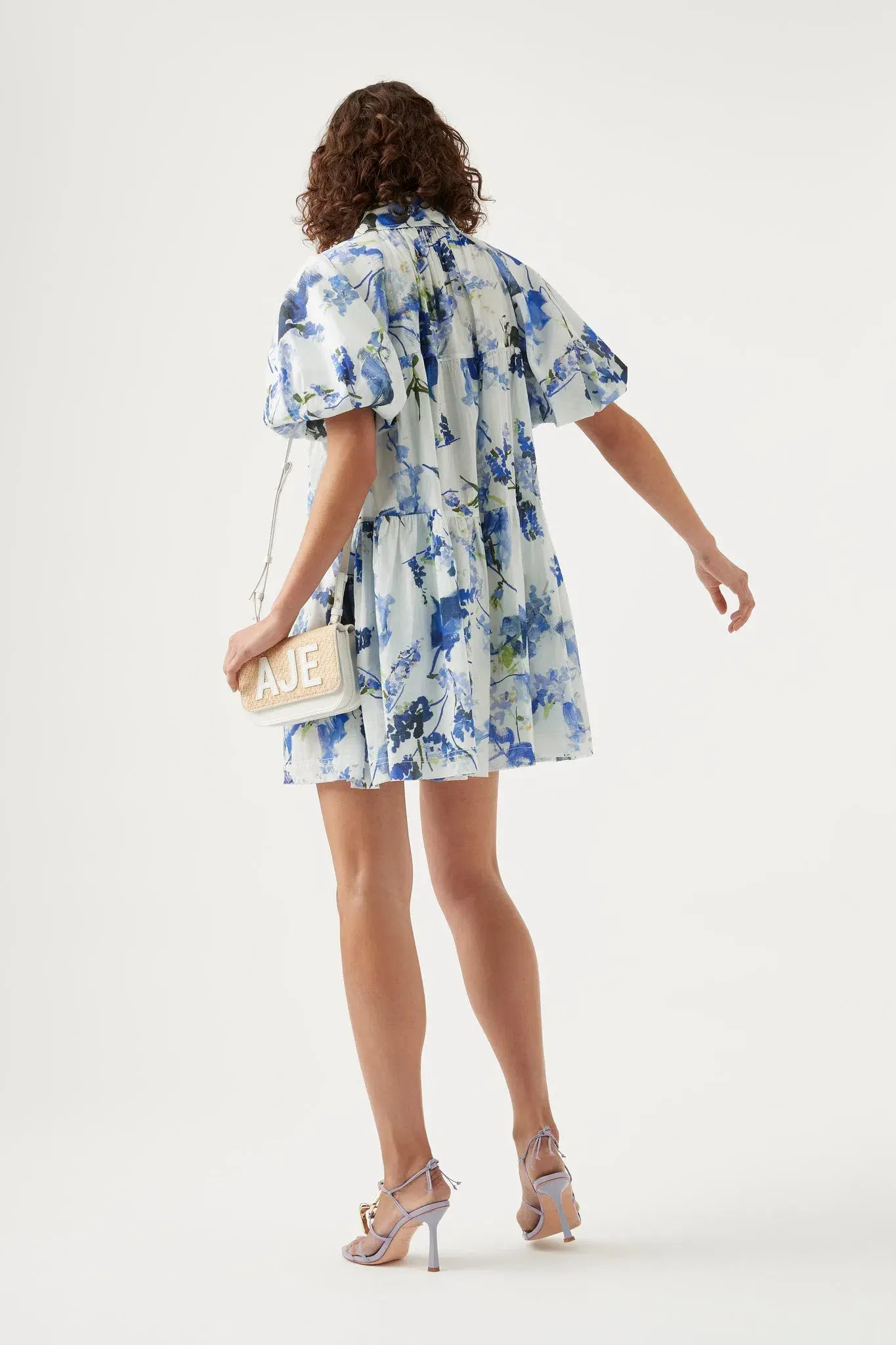 Aje Pablo Mini Dress Lavender Floral Size 14 - Image 3