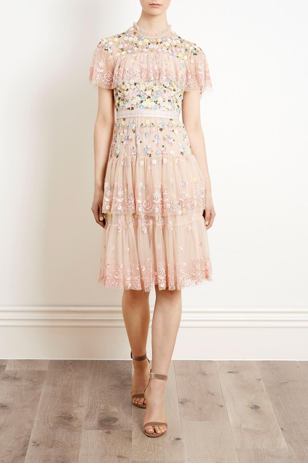 Needle and Thread Pink Tiered Anglais Dress size 8 - Image 3