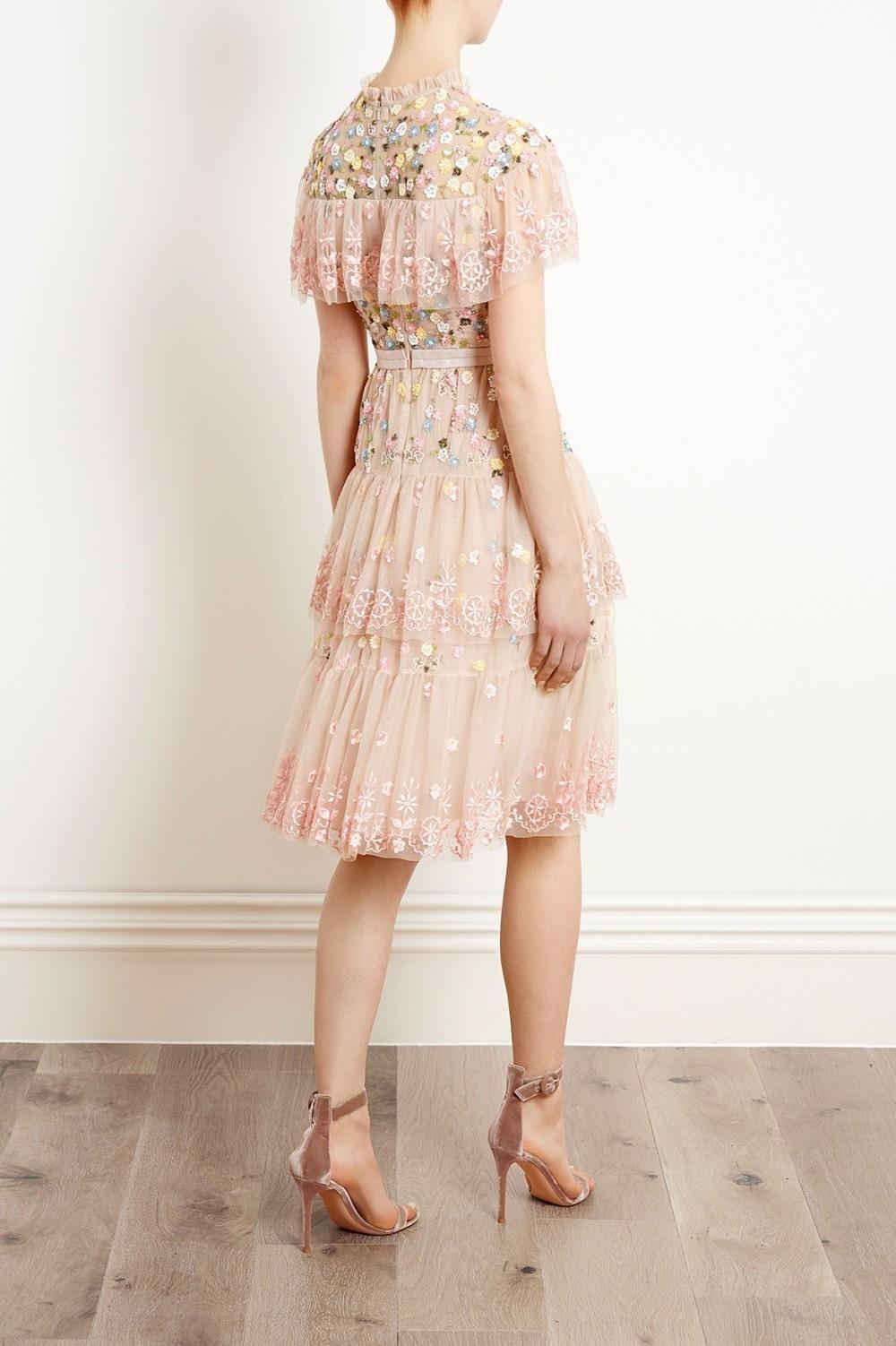 Needle and Thread Pink Tiered Anglais Dress size 8 - Image 4