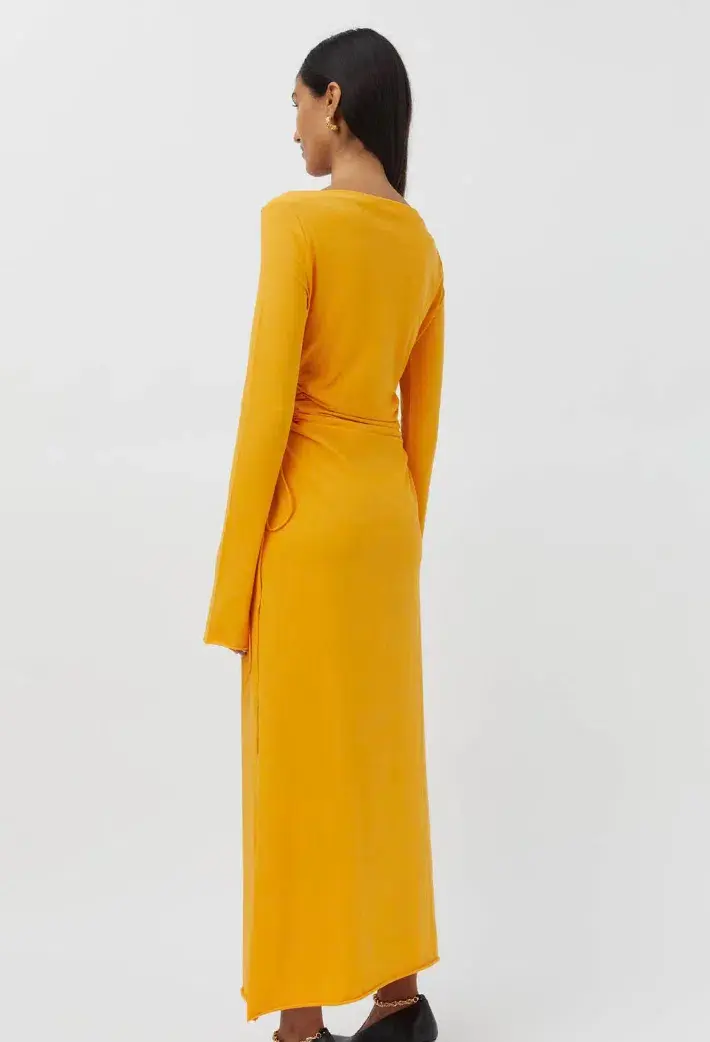 Camilla and Marc Alexandre Midi Dress in Marigold Yellow Size 10 - Image 8