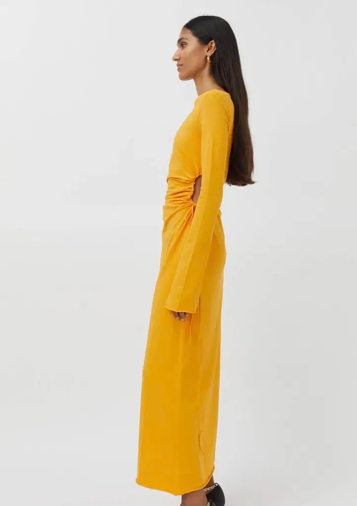 Camilla and Marc Alexandre Midi Dress in Marigold Yellow Size 10 - Image 7