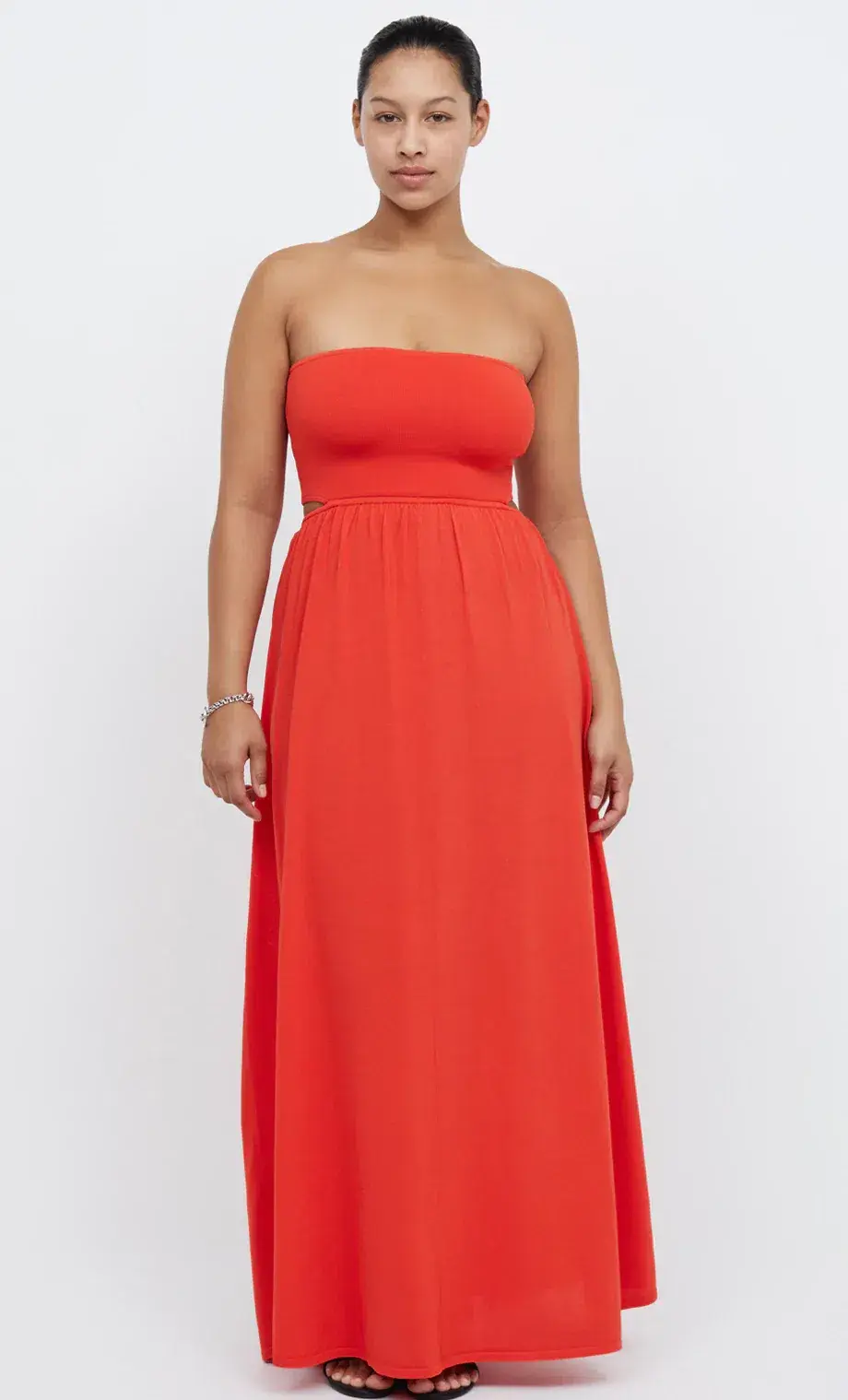 Bec & Bridge Miranda Knit Dress Fire Orange Size 8  for rent on The Volte - main image