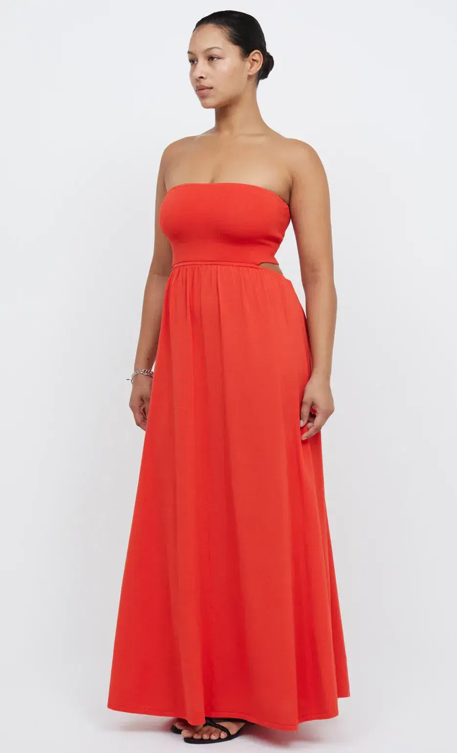 Bec & Bridge Miranda Knit Dress Fire Orange Size 8  for rent on The Volte - main image