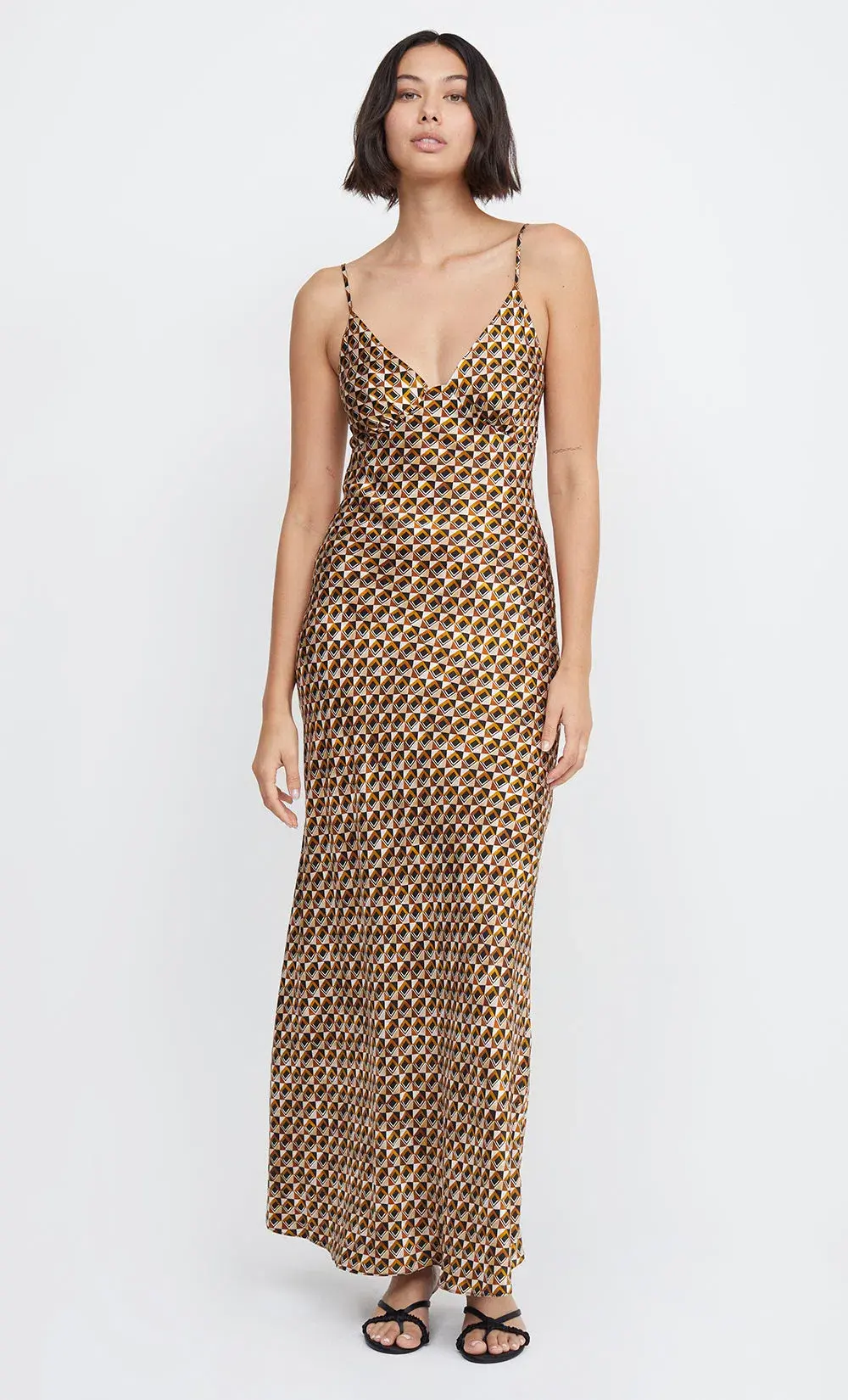 Bec & Bridge Amber V Neck Maxi Dress In Granada Geo Size 10  - Image 3