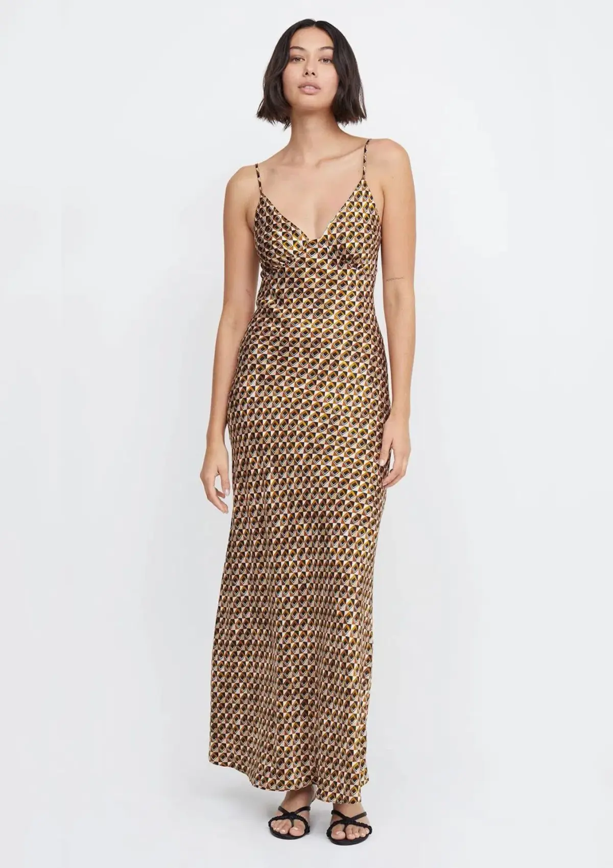 Bec & Bridge Amber V Neck Maxi Dress In Granada Geo Size 10  - Image 1