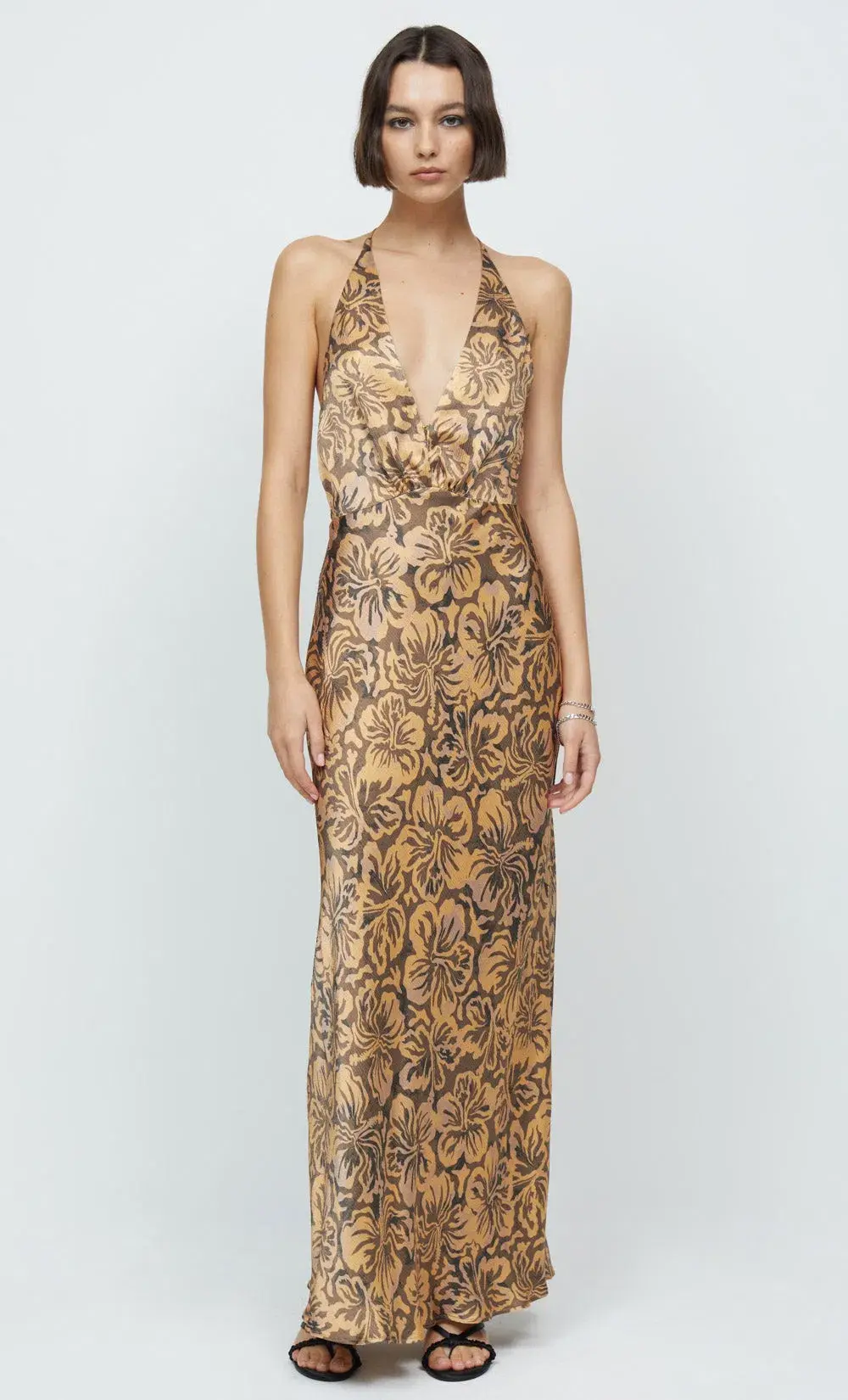 Bec & Bridge Samara Halter Maxi Dress Floral Size 8 - Image 4