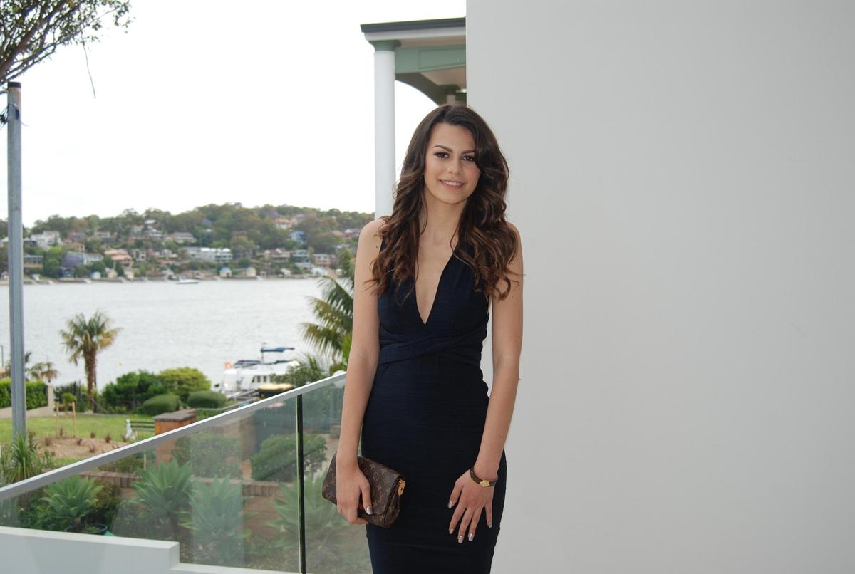 Dark Navy Bodycon Tie up Dress - Sheike - Image 1